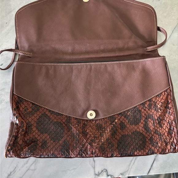 Vintage 1960’s Brown Snake Print Women's Bag - Picture 7 of 9